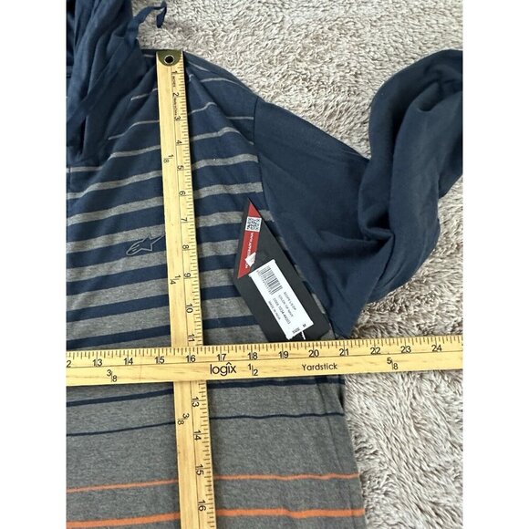 Alpinestars Zip Up Hoodie Long Sleeve Navy Size M New - Picture 6 of 7